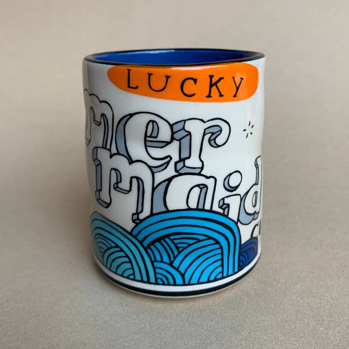 The Bowl Maker - Wholesale Coffee Mug - Lucky Mermaid Cup - Large Ceramic Mug3