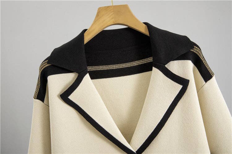 Marayn - Wholesale Suit Set - Women's - Chic Colorblock Knit Suit Spring 2025 Fashion8