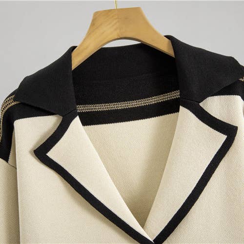 Marayn - Wholesale Suit Set - Women's - Chic Colorblock Knit Suit Spring 2025 Fashion8