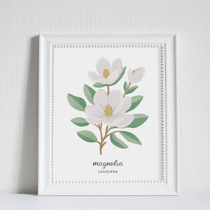 Louisiana Magnolia - Impressão de Arte da Flor Estatal por atacado de LoveLight Paper