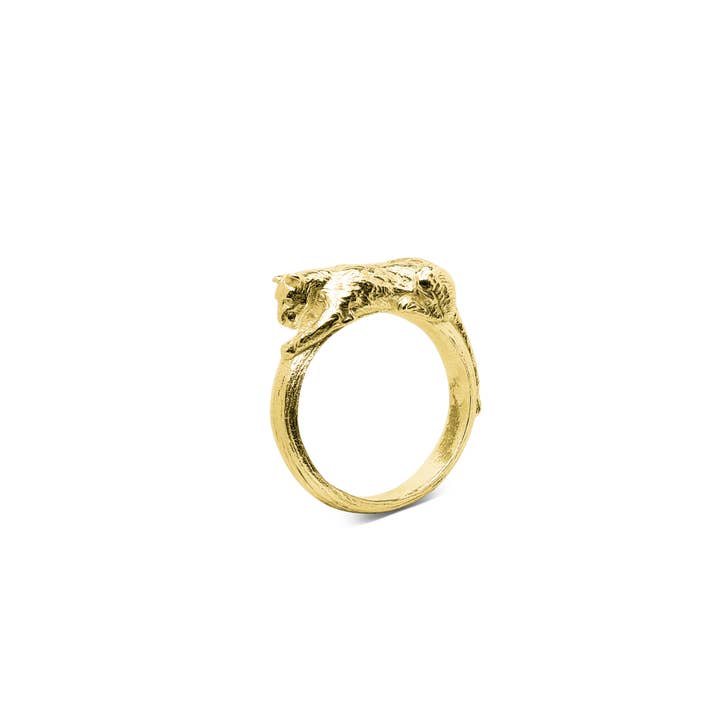 LIONESS RING - 18K Guldbelagt for engroshandel hos Carolinne B