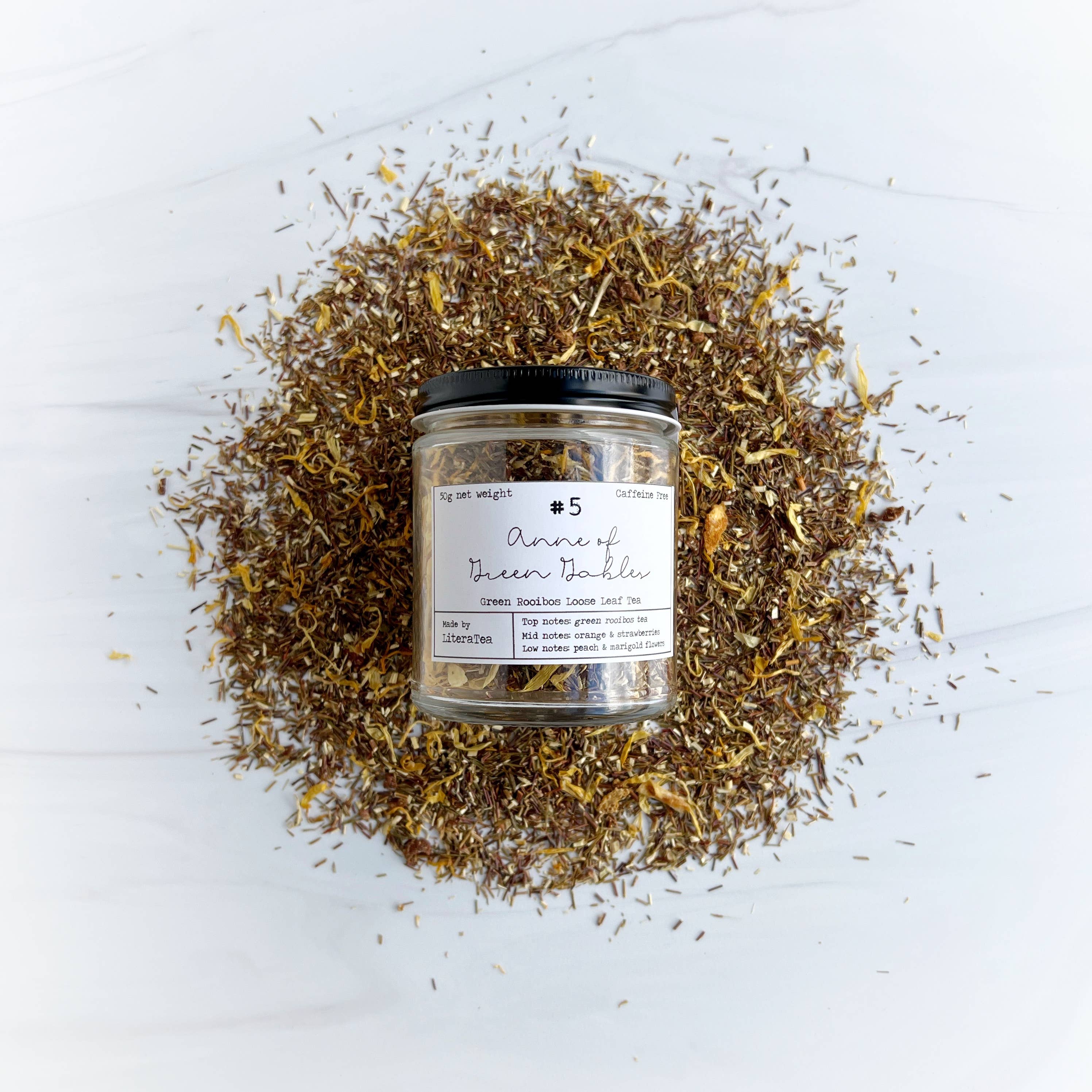 Fly Paper Products - Wholesale Losse thee - Anne of Green Gables losse groene rooibosthee in apothekerspot5