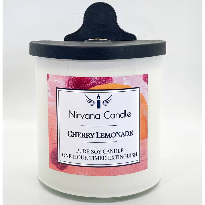 Nirvana Candle - Vente Bougie en bocal - Bougie auto-extinguible limonade cerise3