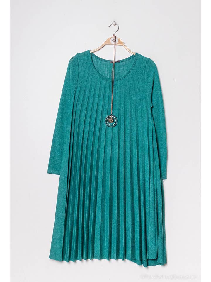 P&R STAR – Großhandel Kleid – Damen – Plissiertes Strickkleid2