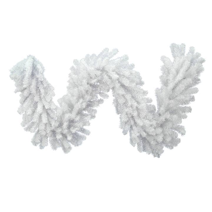 Vickerman 9' x 20" Crystal White Garland 290T for wholesale by Vickerman