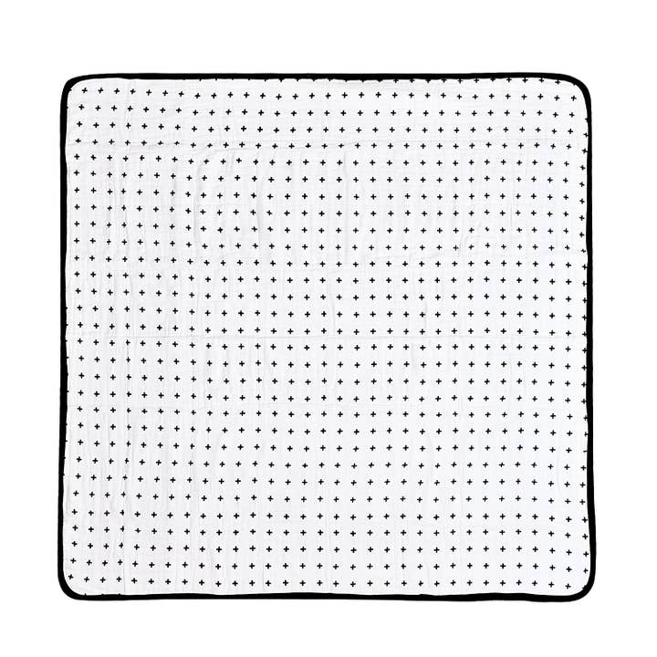 Modern Burlap - Wholesale Quilt - Kinderen en baby - 8-laags mousseline quilt - OMKEERBAAR Zwitsers kruis+Jesaja 49:162