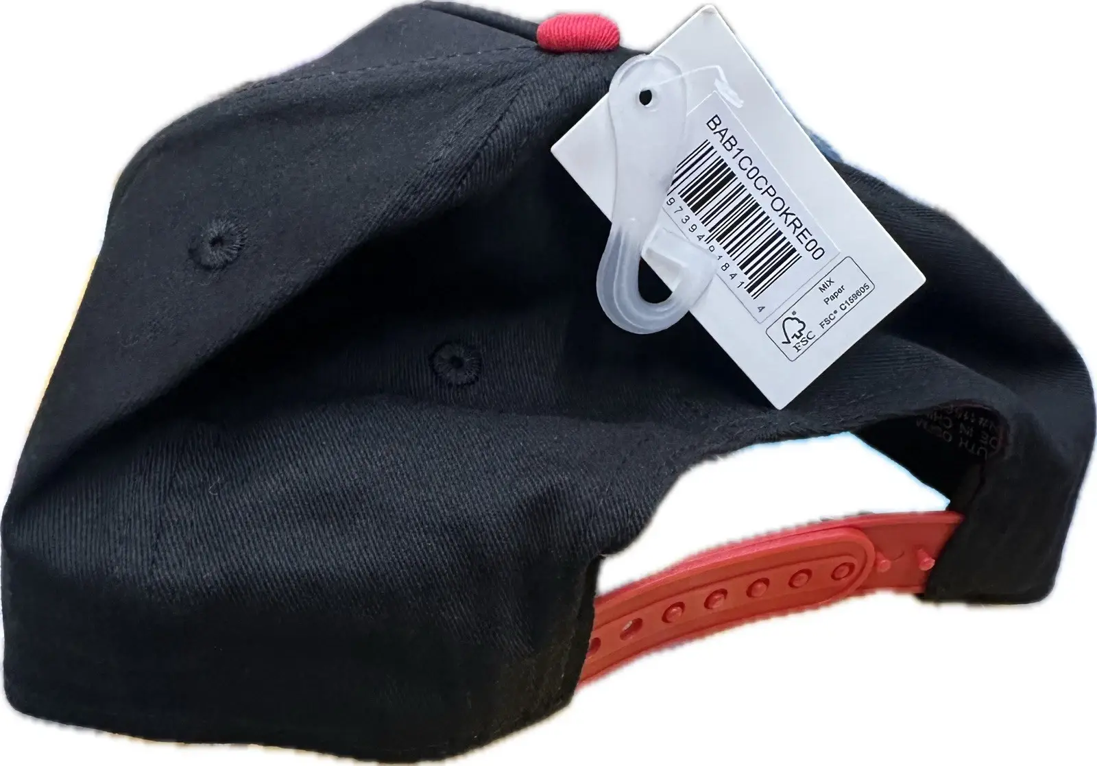 The Zoofy Group , LLC - Wholesale Baseball Cap - Kids - POKEMON PIKACHU CAP- BLACK & RED1