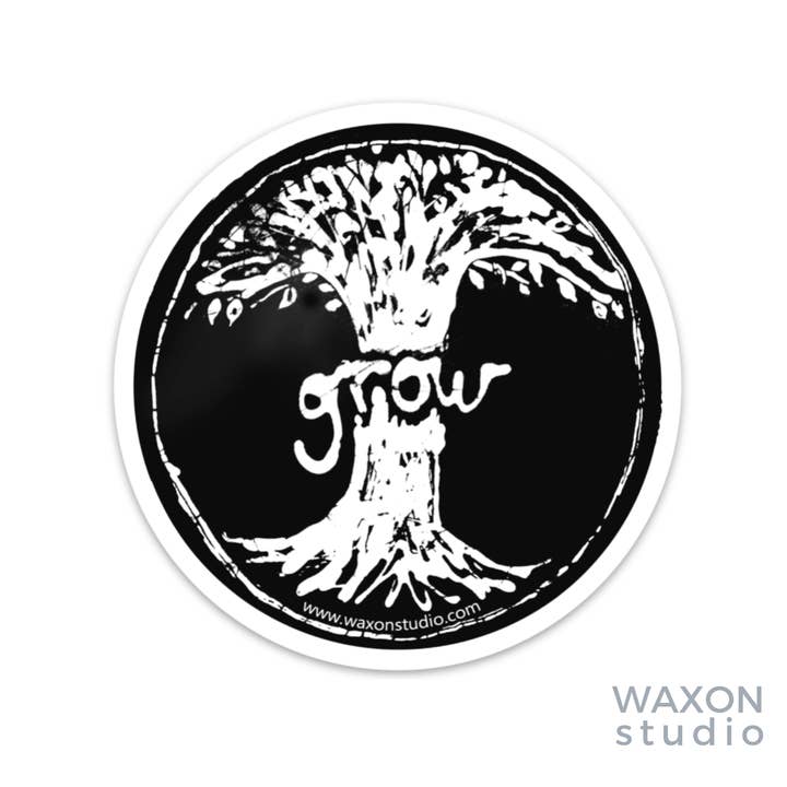 WAXON Batik & Dye Studio - Wholesale Sticker - Grow Tree Vinyl Sticker 4”4