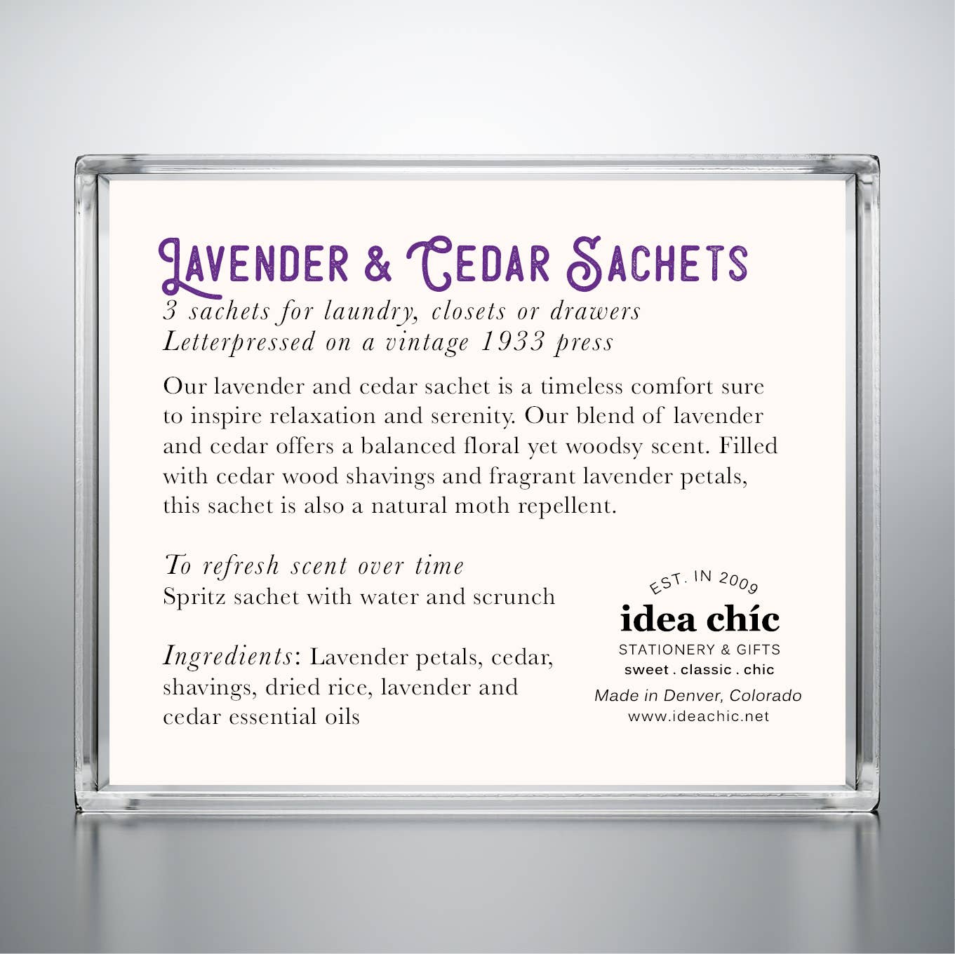 Idea Chic - Wholesale Sachet - Lavender & Cedar Sachets1