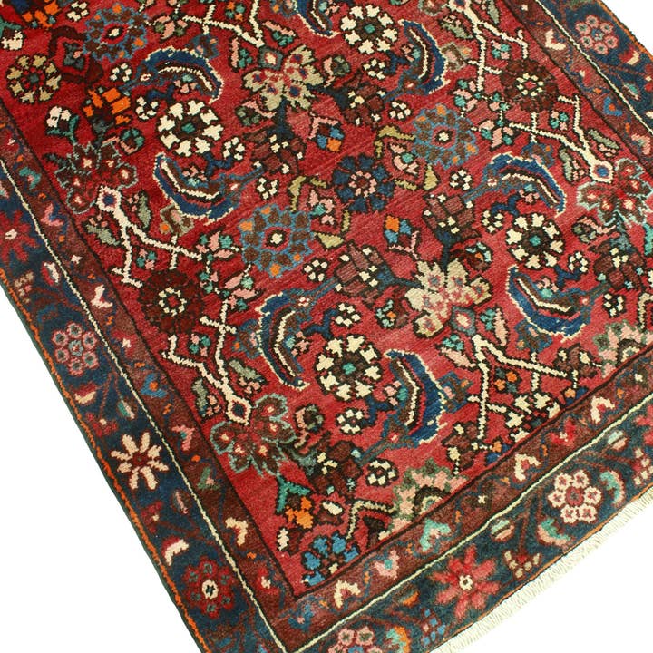 Noori Rug - Wholesale Area Rug - Fine VTG Burl Red/Navy Runner, 2'0" x 9'3"2