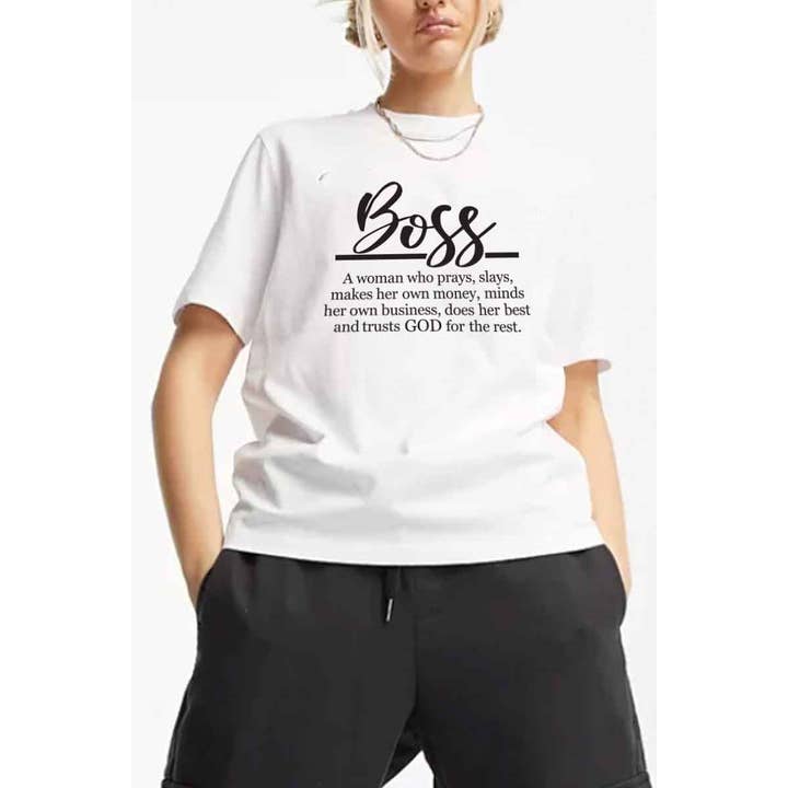 BOSS WOMEN GRAPHIC TEE for wholesale by Polar bee
