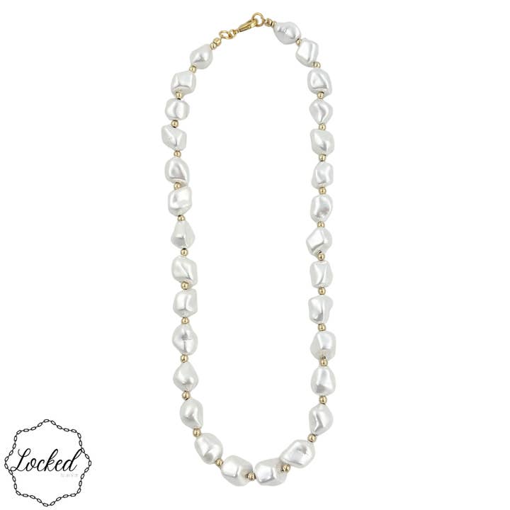 Spring Pearl | Mother of Pearl Necklace #3 for wholesale by Locked by Lula 'n' Lee