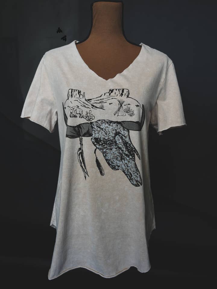 2 Fly Co - Wholesale Screen Printed T-Shirt - Women's - SHINY SHINY DISCOSKULL