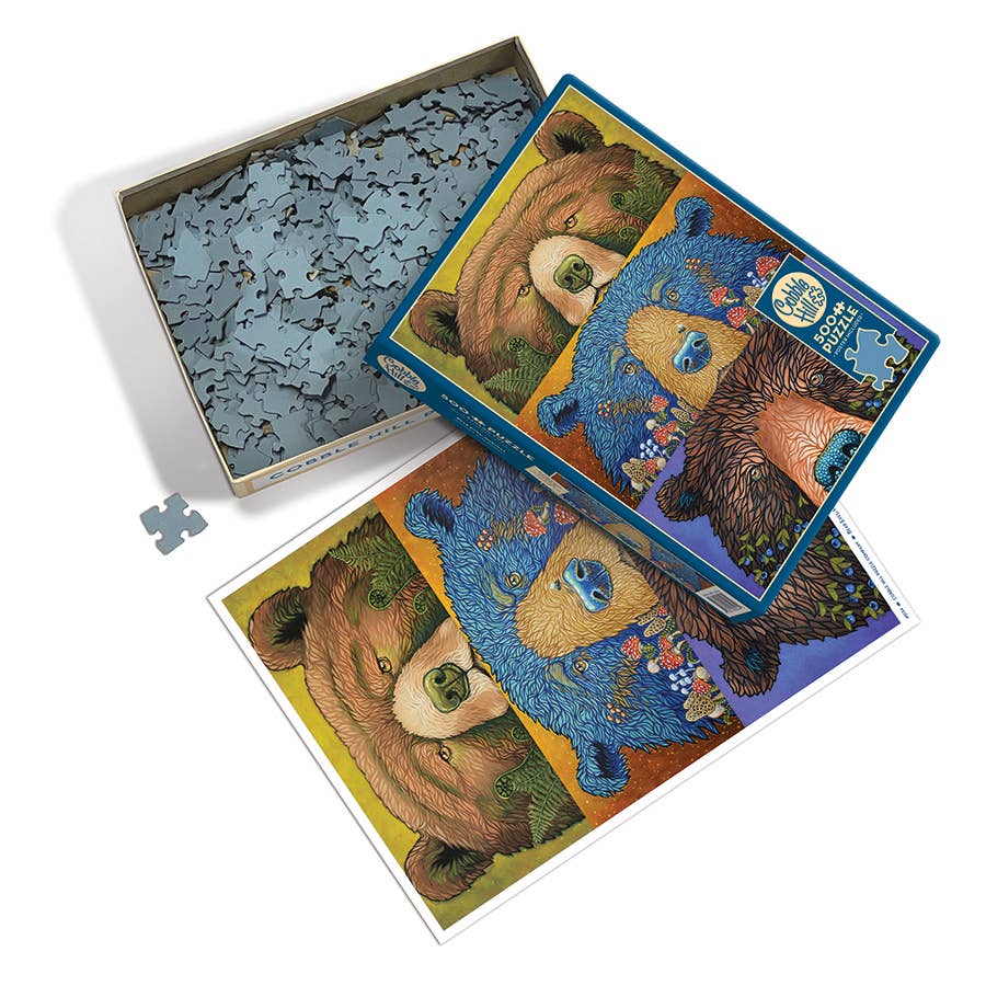 Outset Games and Cobble Hill Puzzles - Wholesale Puzzle - Adult - Bear Eyes: Harvest – 500-Piece Puzzle by Amanda Rose Warren2