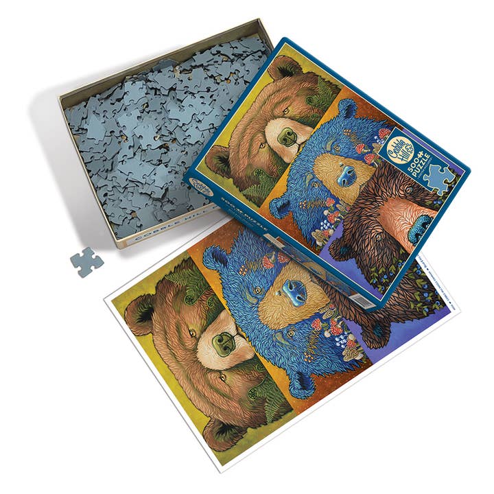 Outset Games and Cobble Hill Puzzles - Wholesale Puzzle - Adult - Bear Eyes: Harvest – 500-Piece Puzzle by Amanda Rose Warren2