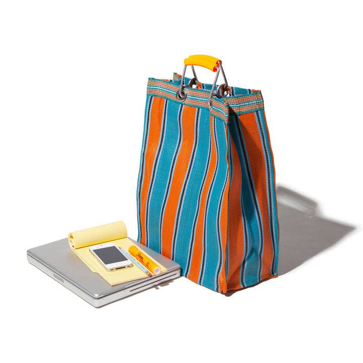 Puebco - Wholesale Tote Bag - Women's - RECYCLED PLASTIC STRIPE BAG - Rectangle D15