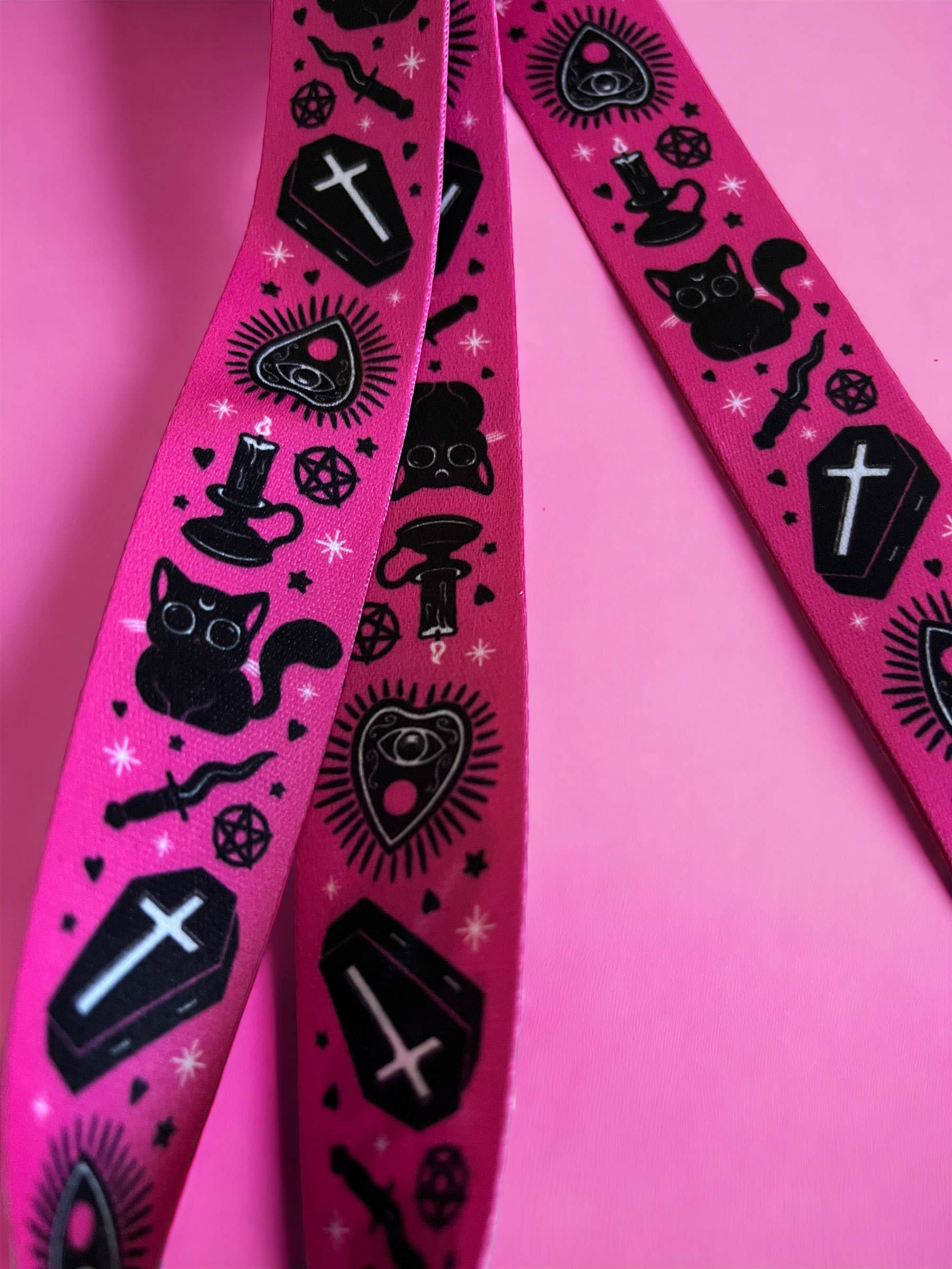 XRAEART Clothing Co - Wholesale Lanyard - Women's - Hex Kitten Goth Pattern Lanyard1