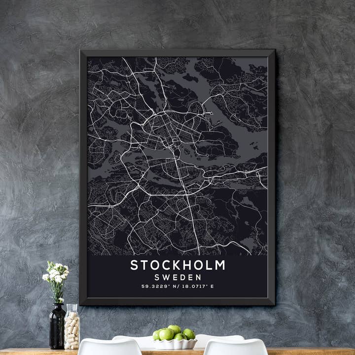 Stockholm, Schweden Karte für den Großhandel von Artable