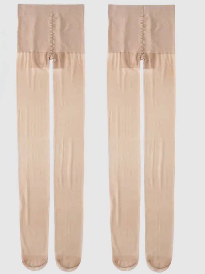 15 Denier Silky Slimming Sheer Tights - 2 Pack - Nude for wholesale on Faire