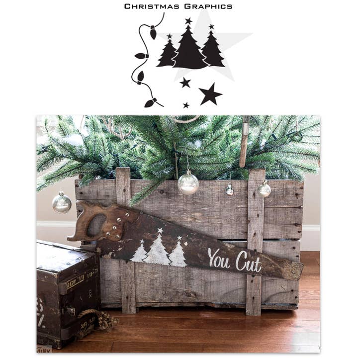 FJ023 Funky Junk's - Graphiques de Noël pour la vente par Muddaritaville Studio