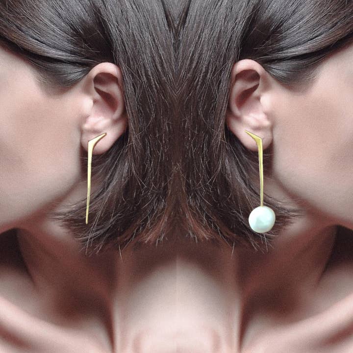 Mismatched Pearl Earrings for wholesale by Prachi Bhise Jewelry