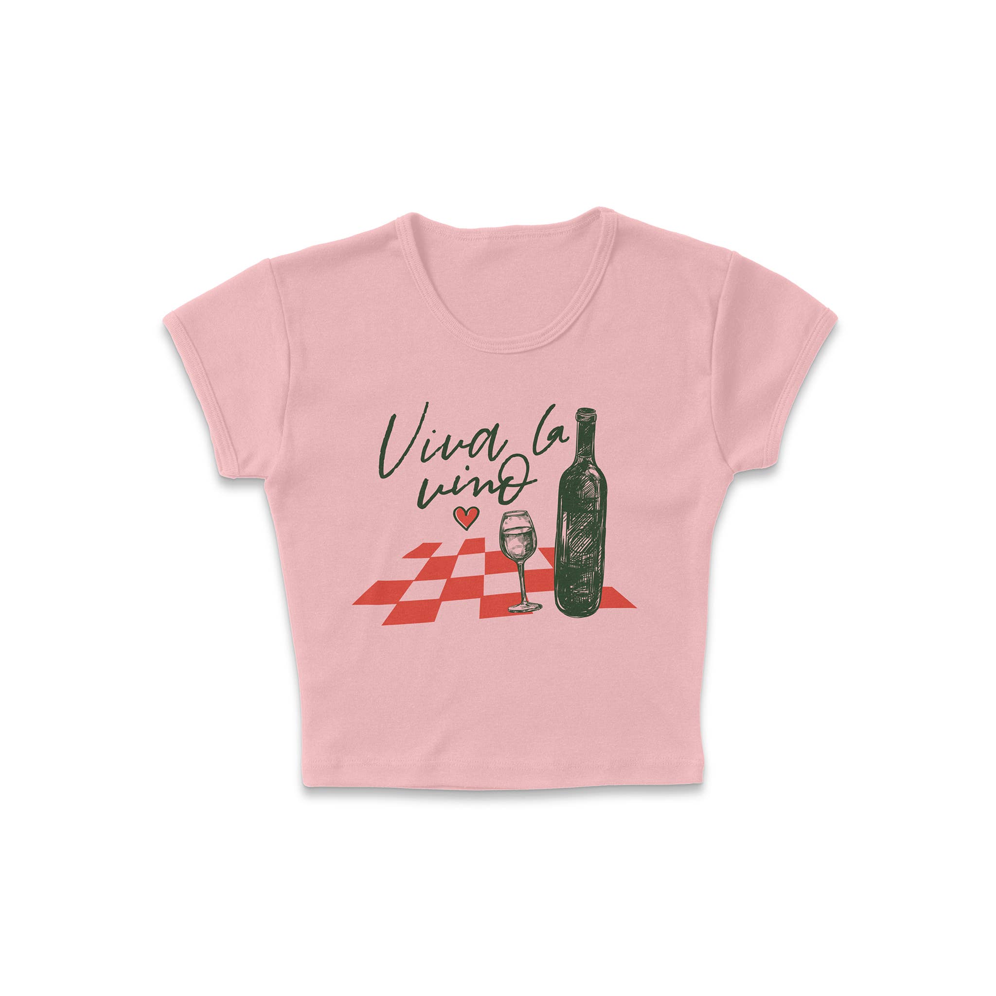 femfetti - Wholesale Screen Printed T-Shirt - Women's - Viva La Vino Micro Rib Baby Tee3