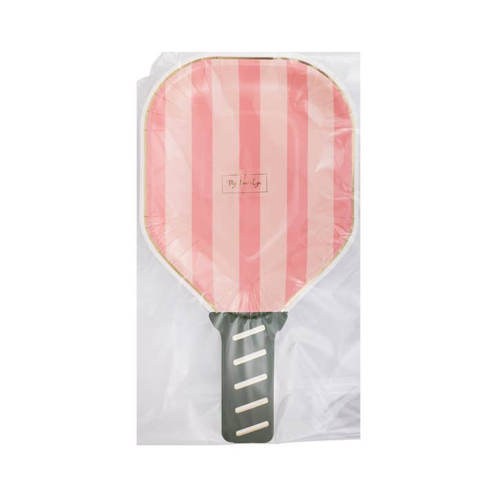 My Mind’s Eye - Wholesale Disposable Plate - PCK1042 - Pink Paddle Shaped Paper Plate3
