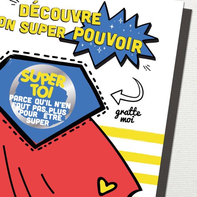 GRATTE MOI papeterie - Wholesale Everyday Greeting Card - “Super you” scratch card, surprise message2
