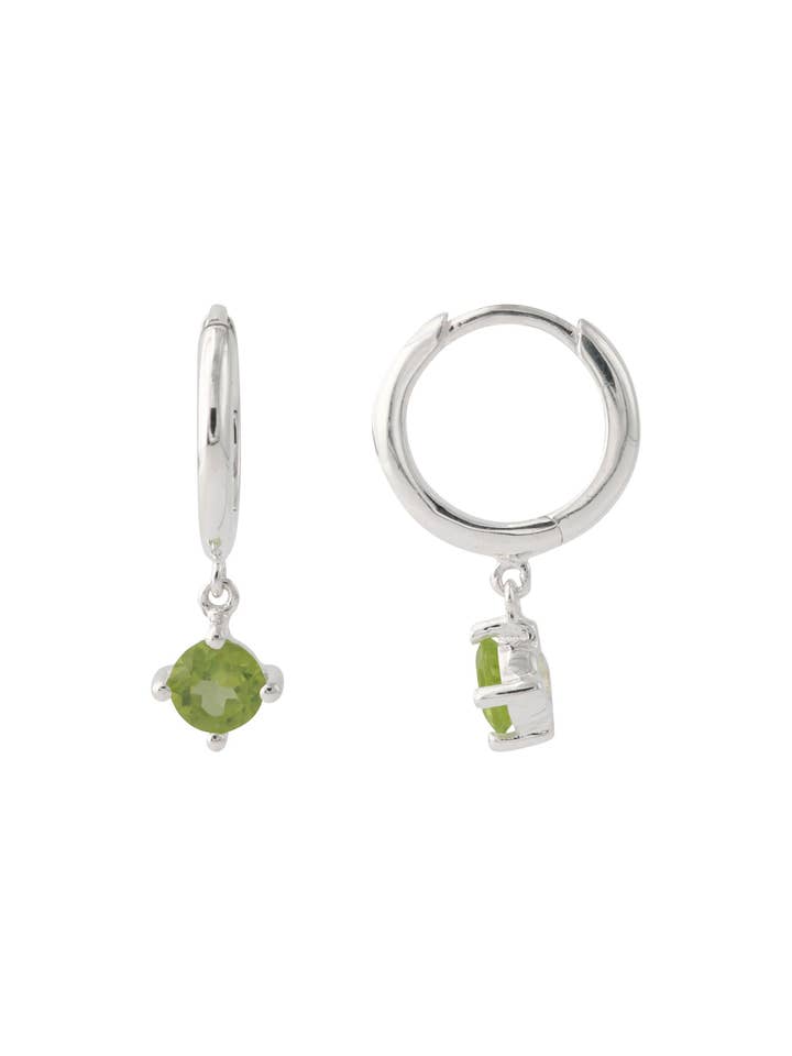 Silver hoops with peridot for wholesale by Campur GmbH