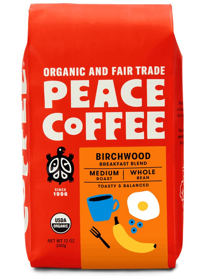 Birchwood | Medium | Whole Bean | 12oz | Peace Coffee for wholesale by Peace Coffee