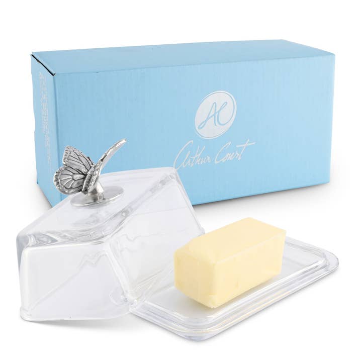 Arthur Court – wholesale Butter dish – Glass Butter Dish - Butterfly5