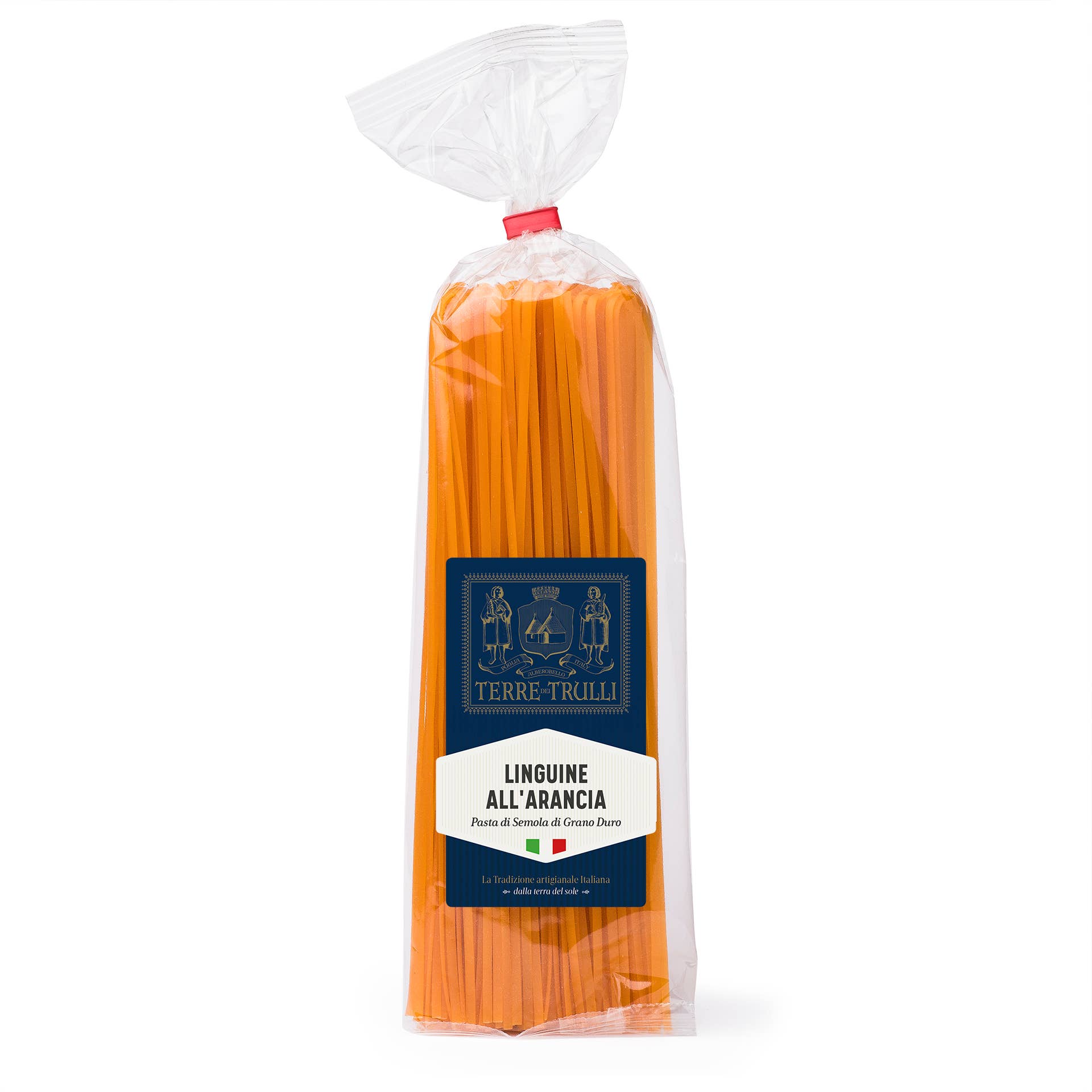 Terre dei Trulli - Wholesale Pasta - Artisanal orange linguine 250g - Made in Italy pasta1