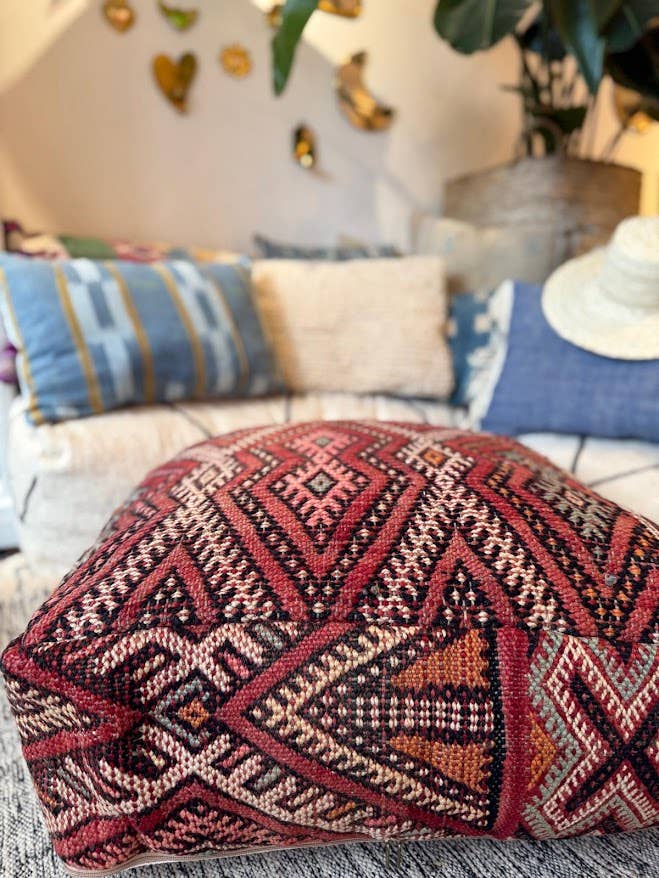 NOMAD BY LIV - Wholesale Floor Pillow - Vintage Kilim Floor cushions, Upcycled, Colorfull, wool4