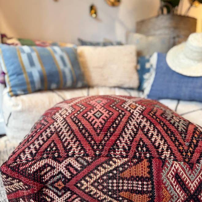NOMAD BY LIV - Wholesale Floor Pillow - Vintage Kilim Floor cushions, Upcycled, Colorfull, wool4