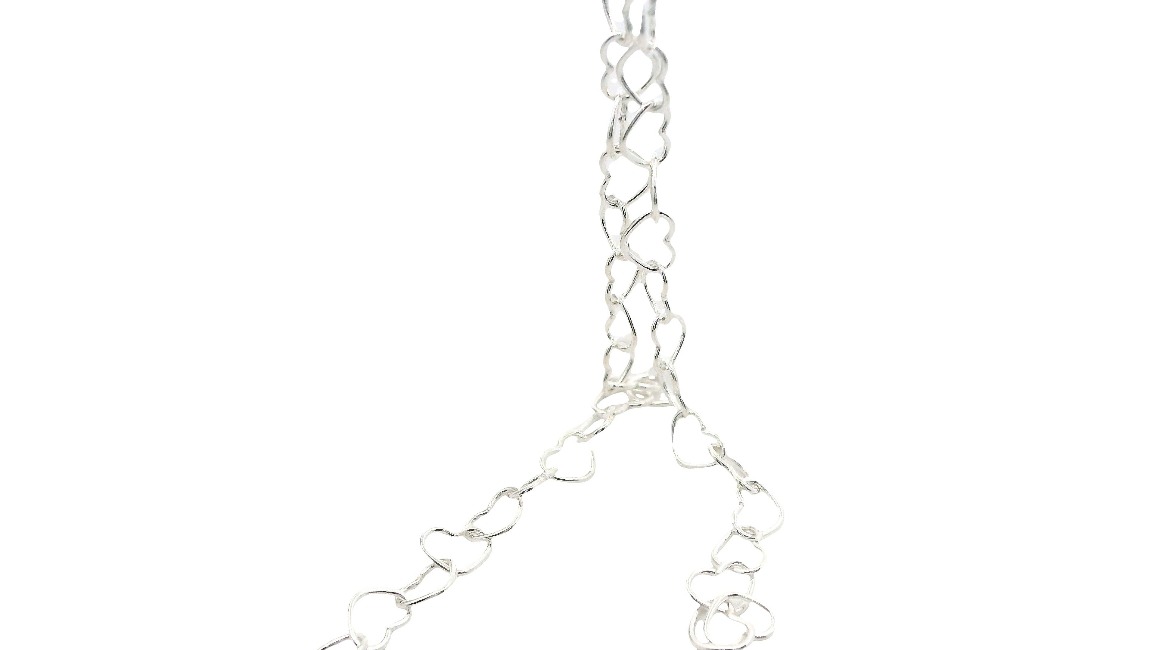 Purity Beads - Wholesale Craft Supplies - Sterling Silver Heart Link Cable Chain, Fancy Pretty Heart Chain, Extender Heart Chain, Heart Links, Sterling Silver Chain Size: 4X3 ,5X4m, 1 Foot1