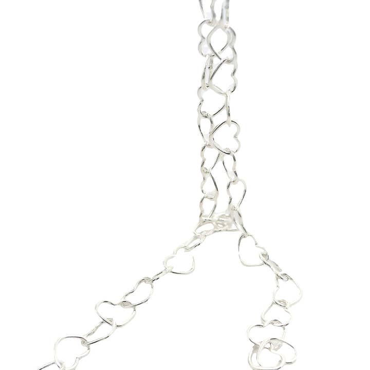 Purity Beads - Wholesale Craft Supplies - Sterling Silver Heart Link Cable Chain, Fancy Pretty Heart Chain, Extender Heart Chain, Heart Links, Sterling Silver Chain Size: 4X3 ,5X4m, 1 Foot1