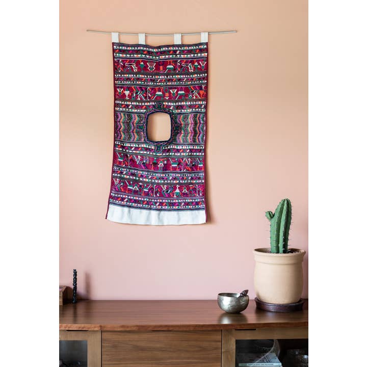 Vegan Expedition - Vente Tapisserie/textile - Tenture murale Huipil Jade