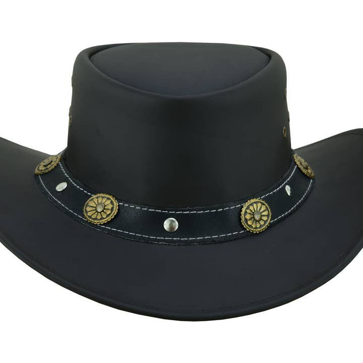 Lesa collection inc - Wholesale Cowboy Hat - Unisex - Capri Leather Hat Water Resistant Leather Cowboy Western Ha