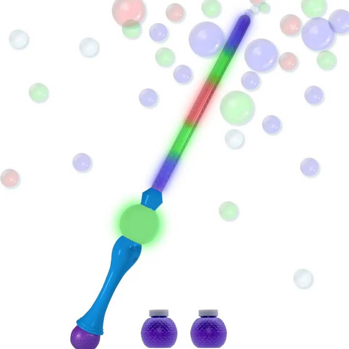 Party Expo, LLC - Wholesale Bubble Wand - Kids - 31.5" Bubble Sword Blue with 2 Bubble Solution