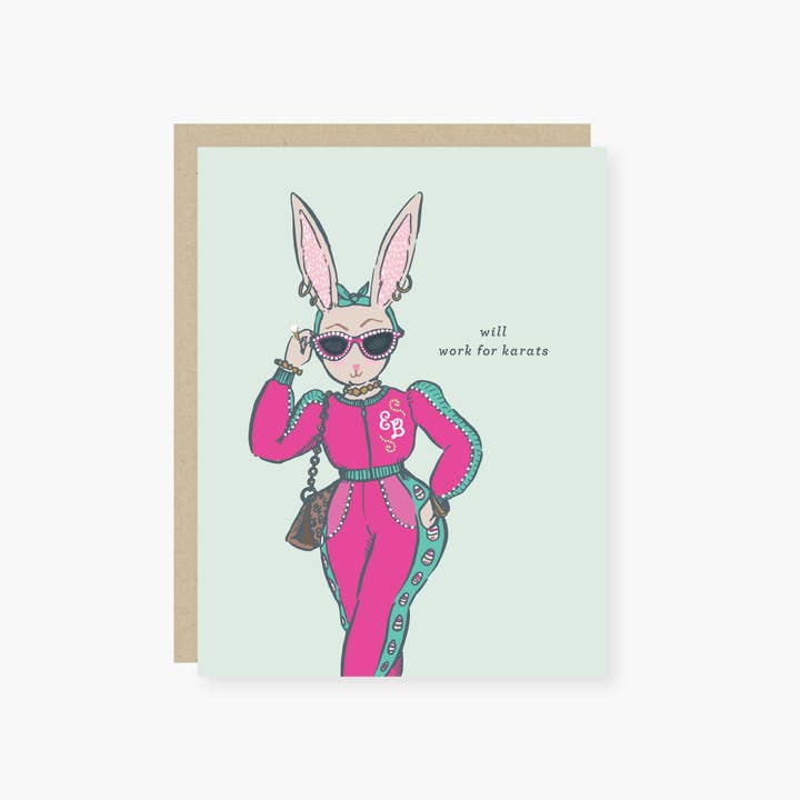 2021 Co. x Holiday Junkie Bougie Bunny Easter Card for wholesale by 2021 Co.