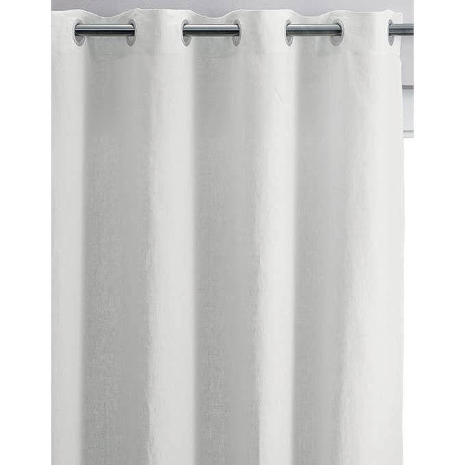 Maison Vivaraise & La Cerise sur le Gâteau - Wholesale Gordijn - Zeff Stonewashed gordijn 140 x 280 wit