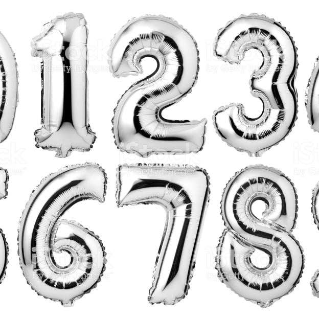 Mis Globos - Wholesale Balloon - 86 Cm Silver Number Balloon