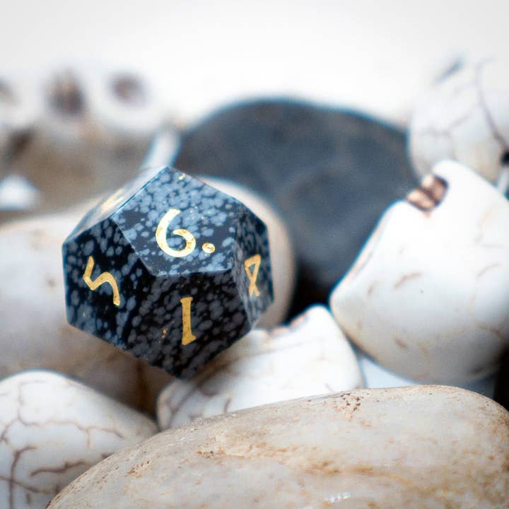 Geek Therapeutics - Wholesale Dice - Snowflake Gemstone Dice Set