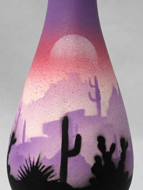 45078 Purple Sonora Desert 2 1/2 x 6 Bud Vase for wholesale by Cedar Mesa Pottery