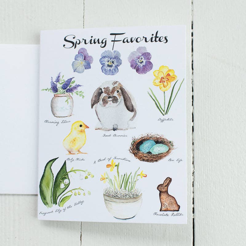 Finding Silver Pennies - Wholesale Everyday Greeting Card - Spring Favorites Note Card (single card with envelope)1