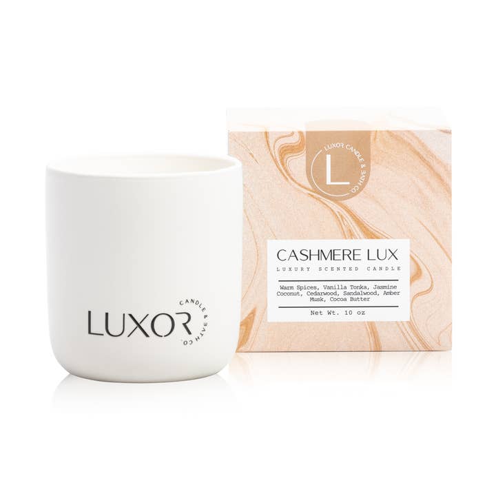 Cashmere Lux for wholesale by Luxor Candle & Bath Co.