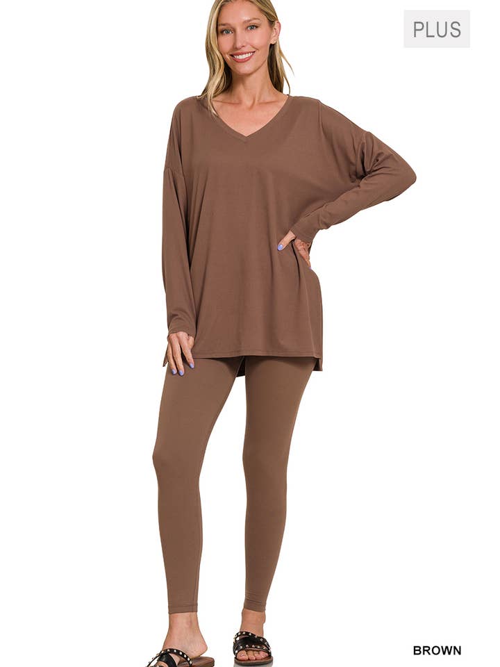 42POPS - Vente Ensemble de vêtements d'intérieur – femme - ".._ Ensemble de détente en microfibre Plus50