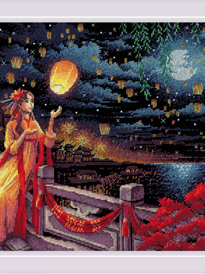 Borduurpakket van Riolis 2144 Lantaarnfestival voor wholesale door RIOLIS