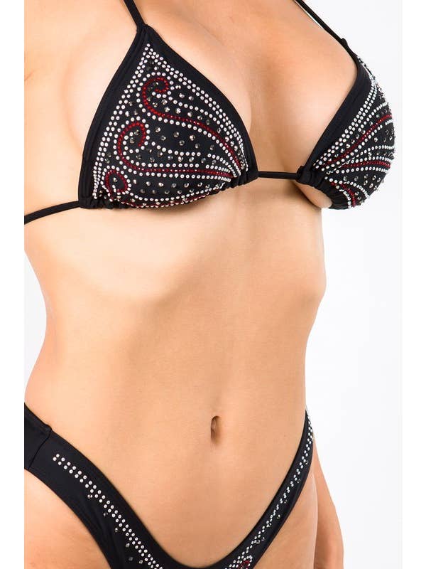 Yira - Wholesale Two Piece Swimsuit - Women's - Sexy string bikini with bedazzled design