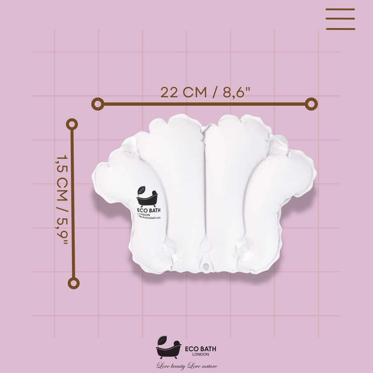 Eco Bath London - Wholesale Spa/Therapy Pillow - Eco Bath London Bath Pillow - Waterproof Bathtub Pillow for Head & Neck5